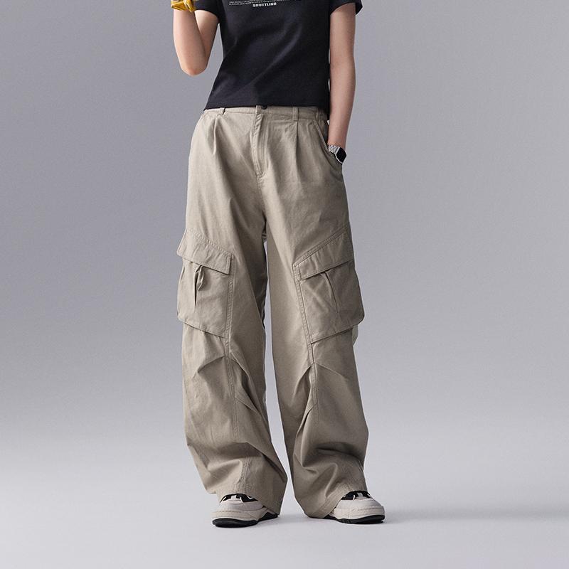 Li Ning CF Pure Color Mid Waist Straight Casual Pants Women bottoms Dark-Green AKXU504-1