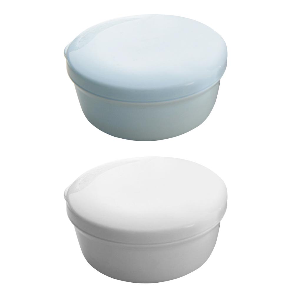 

2 шт. Бытовые мыльницы Круглый пластиковый держатель для мыла Мыльница с крышкой и дренажной пластиной для дома, общежития
