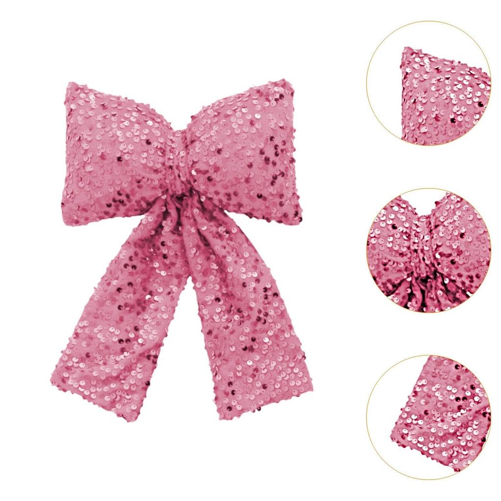 Bow Christmas Tree Decoration Wreath Bow Xmas Decor Craft Supplies For Front Door