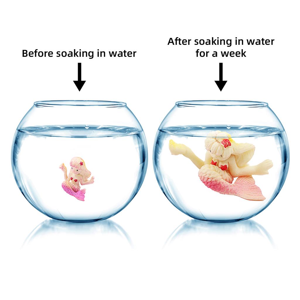 Novel Soaking Water Expands Ocean Mermaid Expansion Toy, Creative Parent Child Interaction Early Education Cognition