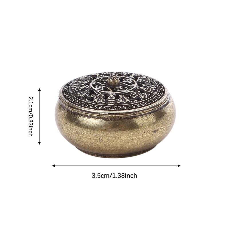 

Ретро Медная Курильница Подставка Для Благовоний Бронзовая Винтажная Курильница Угольная Печь Роскошная Подставка Для Благовоний Металл