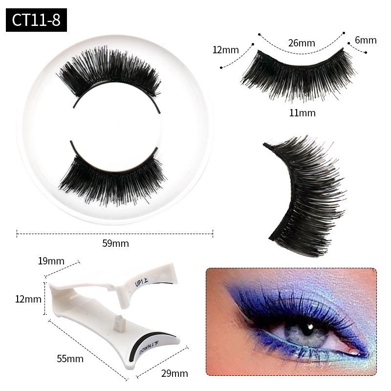Magnetische künstliche Wimpern mit Clip Magnetisches Wimpernset Dichter Stil Künstliche Wimpern Ohne Kleber Magnetische schwarze Stielwimpern