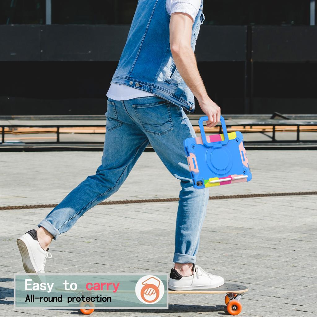 360 Rotating Stand Case For Universal For iPad Air 11 2025 M3 2024 M2 4 2020 5 2022 10.9" Handle Grip Cover With Shoulder Strap