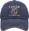 Cancer Sucks In Every Color Awareness Ribbon Baseball Cap Polyester Casual Adjustable Adult Hat