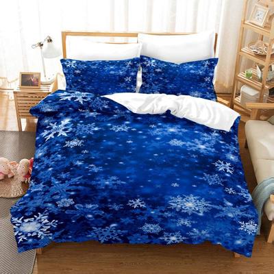 Christmas Deer 3D Digital Printing Quilt Set Three-Piece Set