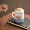 Sustyle Ceramic Ruyi Tea Infuser Office Cup Gift Set