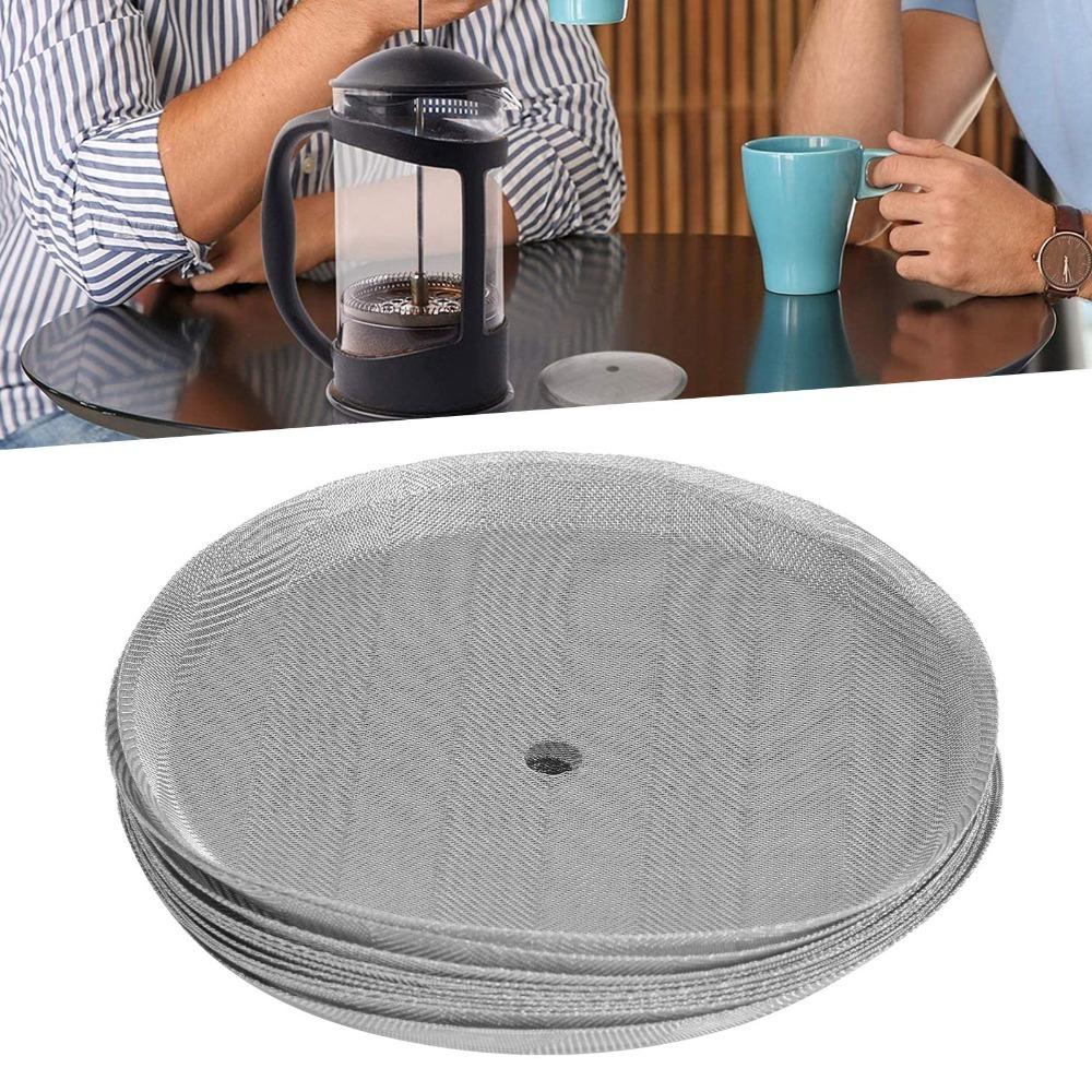 10Pcs set 304 Stainless Steel French Press Filter Screen Reusable Coffee Filter Coffee Making