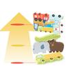 Kinder Holz 3D Tier Puzzle Spielzeug 4-in-1 Farbe Tier Kognitives Holzpuzzle Brett Kinder Pädagogisches Holzspielzeug