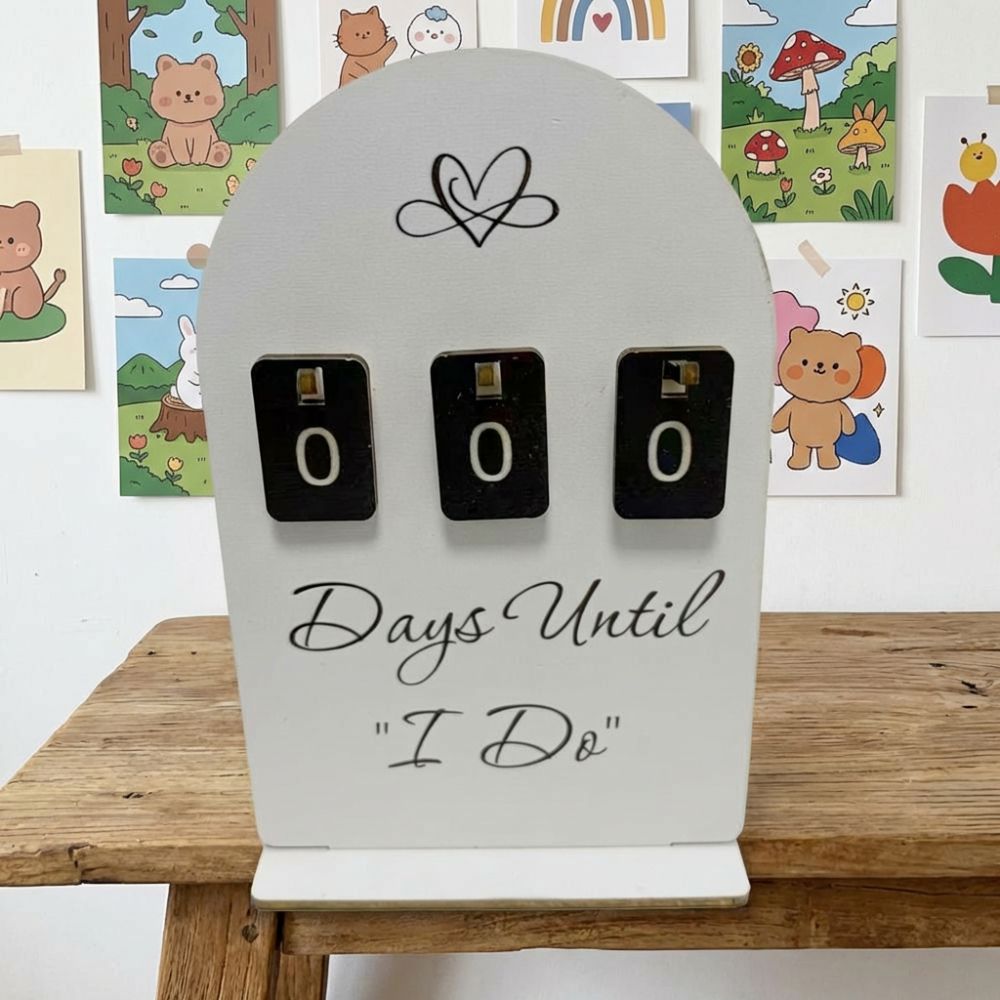 Countdown Display Wedding Countdown Sign Wooden Display Number Block Sign Wedding Celebration