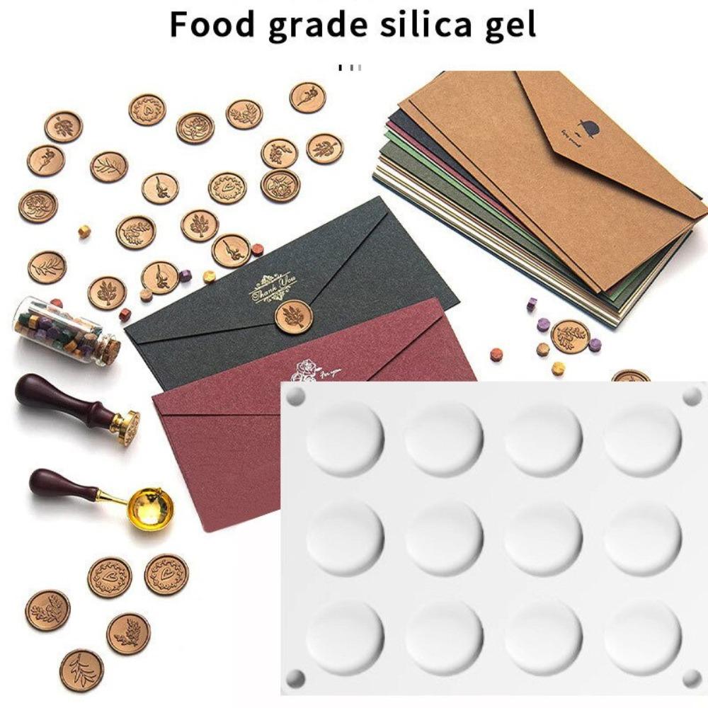 Silikon-Wachsstempel-Formmatte, Wachssiegel-Stempelform, Wachssiegel-Stempel, Silikonkissen, selbstklebende Wachsharzform, Hilfswerkzeug zum Selbermachen