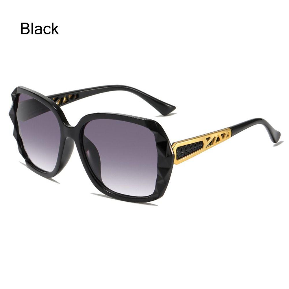 Metal Hollow Carved Design Temples Oversized Sunglasses Beach/Travel/Streetwear Classic Fashion Gray Lens Sun Glasses