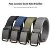 2025 Unisex Canvas Nylon Automatic Buckle Leather Belt - Lightweight, Ultra-Thin, Durable, Holeless Design