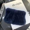 Rex Rabbit Hair Neck Cover Women's Winter Elastic Mesh Scarf Headband Versatile Real Fur Plush Headgear Children's Scarf