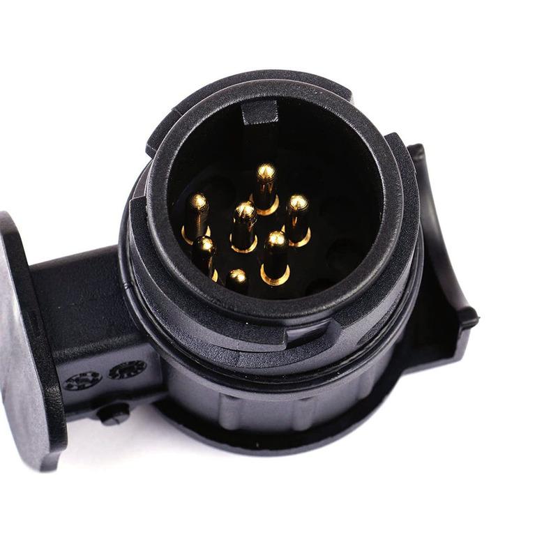 13 to 7 Pin Plug Adapter for Car Trailers Padlock Waterproof Connector 12V Protect Towing Anti Socket Towbar Accessories