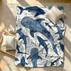 Whales Sharks Ocean Theme Blanket Soft Warm And Thick Perfect For Bedroom Living Room Bed Sofa Camping Picnic Office Gift
