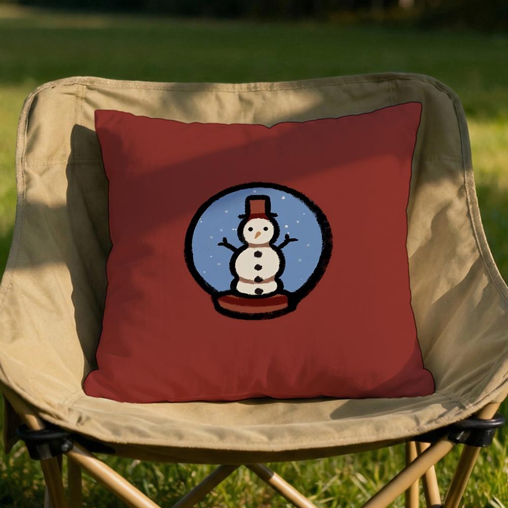 Christmas Red Santa Snowman Cushion Cover Soft Reversible Durable Pillow Cover MultiScene Use for Home Car Daily Comfort