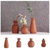 Minimalist Wood Dried Flowers Vase Vintage Style Elegant Solid Wood Pot Small Planter Desk Decoration