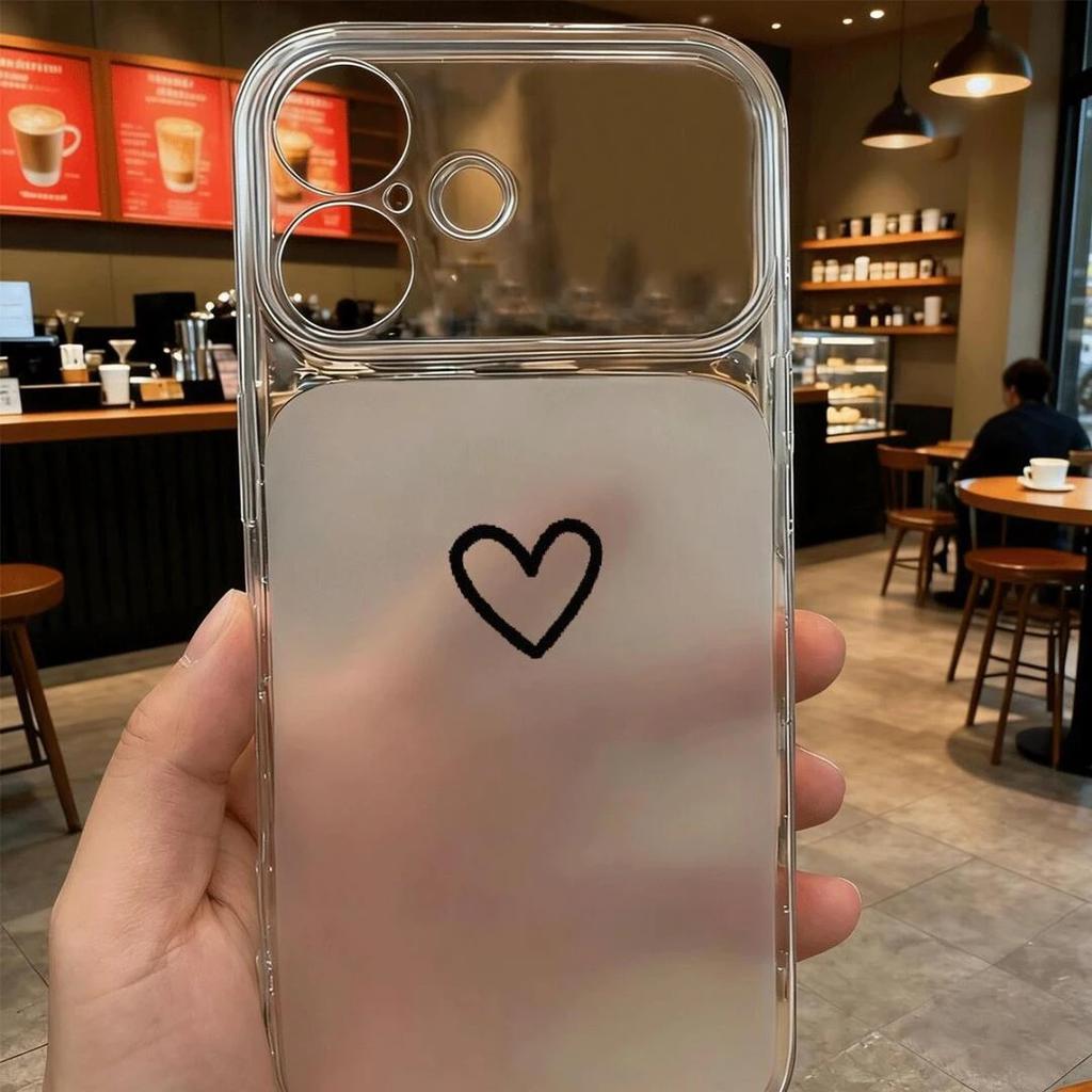 Simple Love Applies To Apple 16/17Pro Large Window Mobile Phone Case iPhone15/14/13 Matte 12 Soft 11