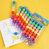10Pcs Lollipop Building Block Crayon/Pencil Graffiti Pen for Children Birthday Party Favors Student Back To School Gifts
