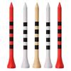 100 Pcs Stripe Golf Tees Bamboo Golf Tees Stable Training Ball Stand Tees Golf Practice Tees Golf Accessories Durable
