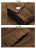 Men's Retro Corduroy Lapel Jacket - Spring/Autumn Casual Workwear, Loose Fit Pure Cotton