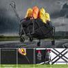 Collapsible Folding Utility Beach Cart Wagon Heavy Duty Large Capacity Fold Wagon Ourdoor Trolley Portable Garden Camping Cart
