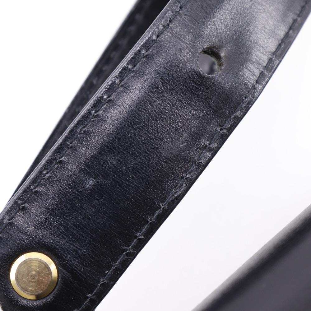 Gucci Old Gucci Shoulder Bag Vintage Black Calfskin Women Used