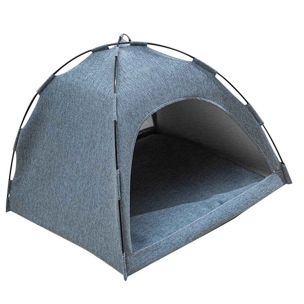 Cat Tent Bed Large Space Breathable Comfortable Washable Pet Tent House for Pet Cat Dog All Seasons S Size Blue