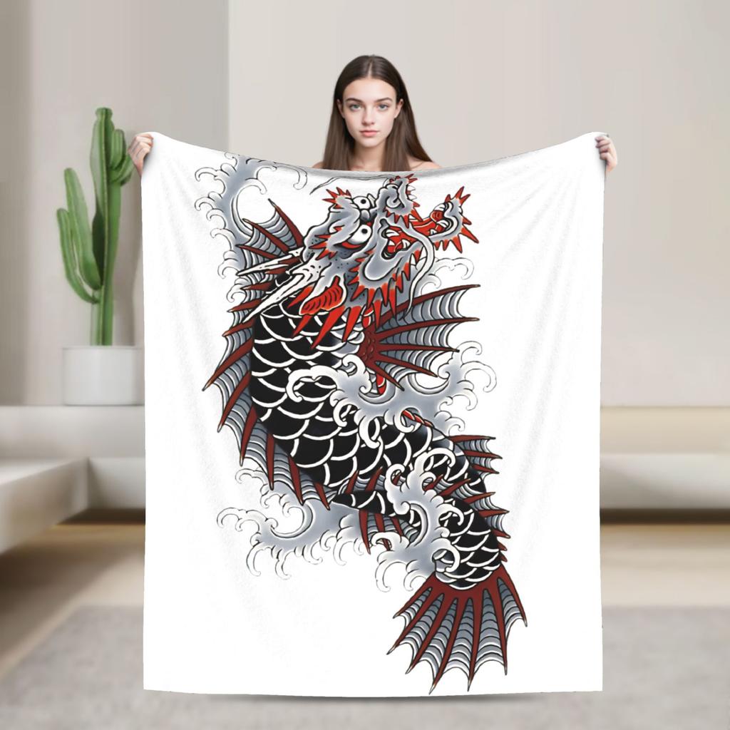 Yakuza Ichiban Blanket Flannel Decoration Like a Dragon Game Multifunction Warm Throw Blanket for Bed Travel Bedspreads
