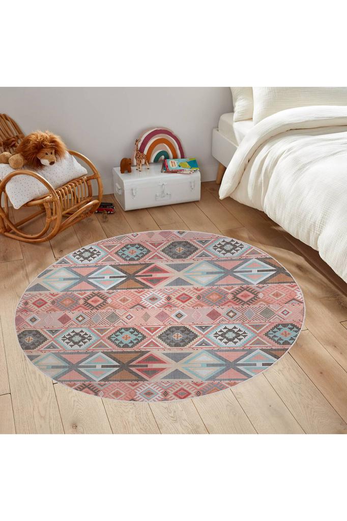 Rovigo Home Pratelný kulatý tištěný koberec RHM7159