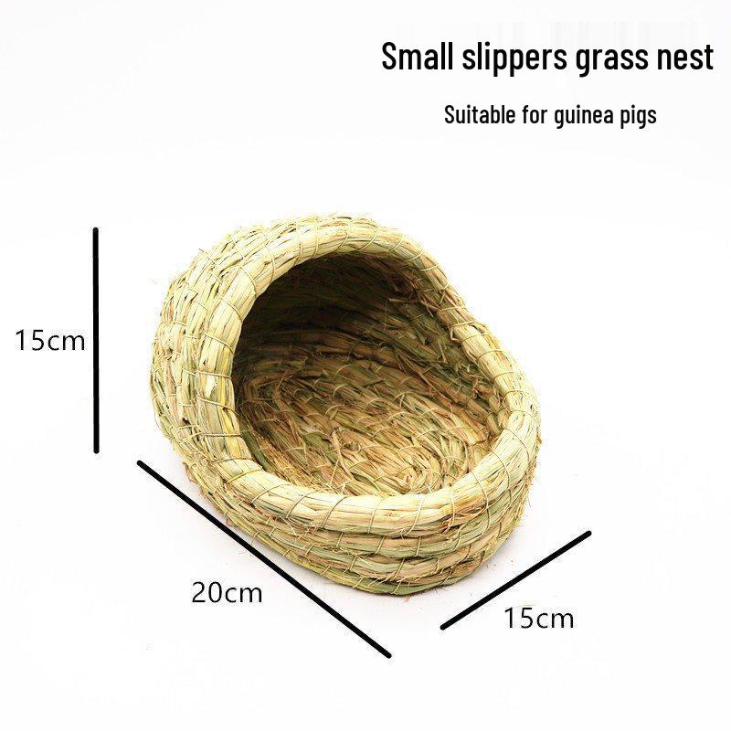 Handgeflochtenes Versteck für Chinchillas & Hamster: Warmes Holznest für Kaninchen & Meerschweinchen