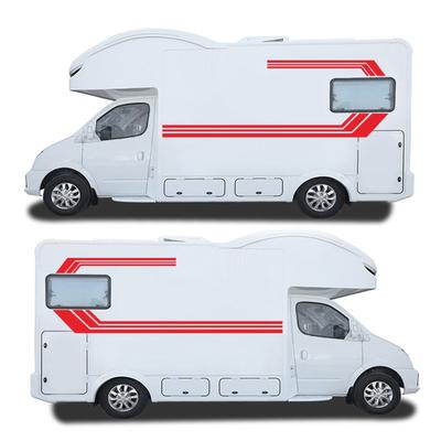 2 szt. Uniwersalna naklejka boczna z długim paskiem karoseria sporty wyścigowe naklejki naklejki na szyby nadwozia dla RV,