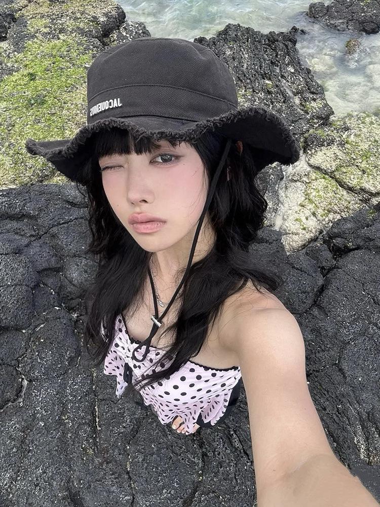 Women's Korean-Style High-Waisted One-Shoulder Halter Backless Slimming Bikini Swimsuit