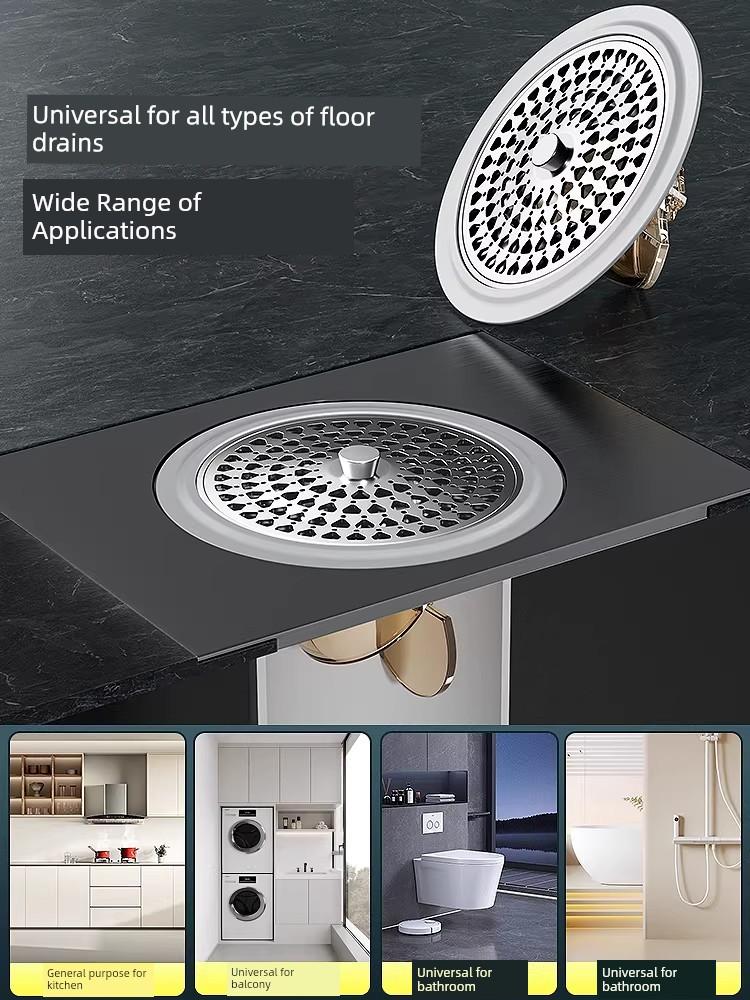 German Anti-Odor Drain Core Bathroom Insect-Proof Hair Filter Net Sewer Pipe Anti-Odor Sealing Cover