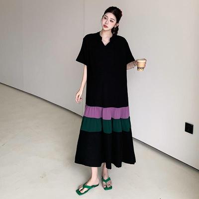 Korte mouw Grote maten Katoen linnen vintage nieuw in jurken voor vrouwen casual los lange zomerjurk