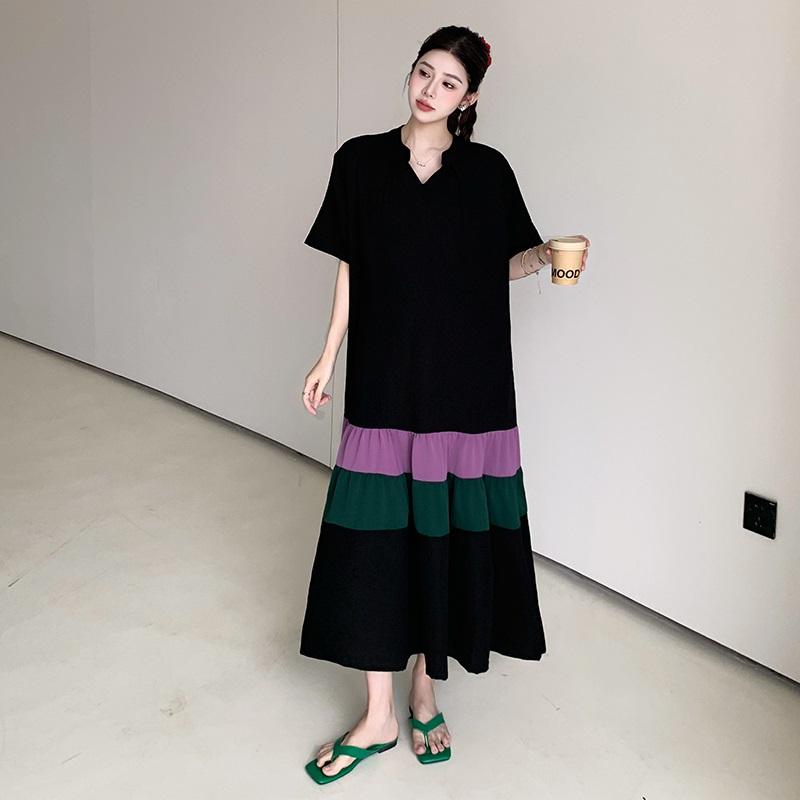 

Платье женское большого размера с коротким рукавом из хлопка и льна в винтажном стиле, новинка, повседневное свободное длинное летнее платье XXXL