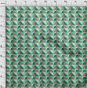 oneOone Cotton Flex Green Fabric Geometric  Sewing Material Print Fabric By The Yard 40 Inch