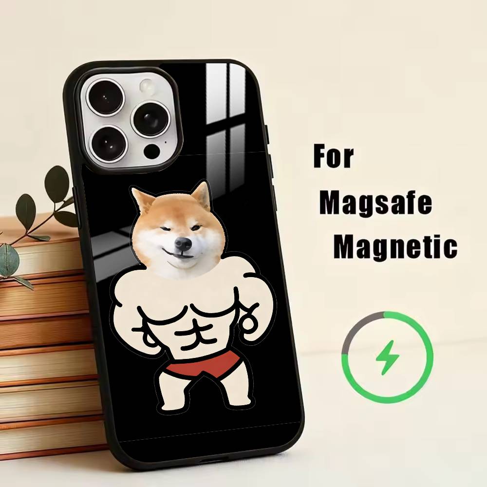 Cartoon Muscle Animals  Phone Case For iPhone17,16,15,14,13,12,11 Plus,Pro Magnetic with Magsafe Wireless Charging