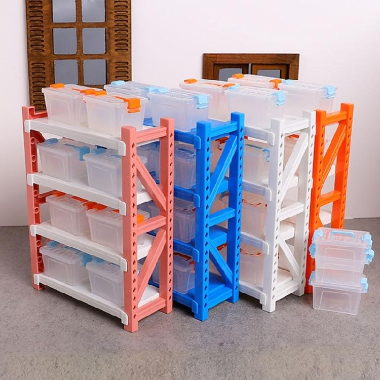 Simulation Warehouse Display Shelf With Storage Box Enhances Spatial Awareness Realistic Storage Doll House Scene Decors