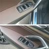 Carbon Fiber Door Window Lift Switch Panel Cover Trim For BMW X1 2023 2024 2025