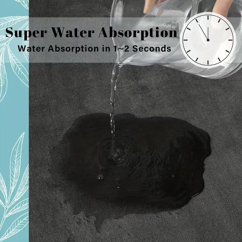 Coral Fleece Long Hair Absorbent Bathroom Mat Furry Shower Room Foot Wiping Mat Toilet Non-slip Mat Entrance Mat