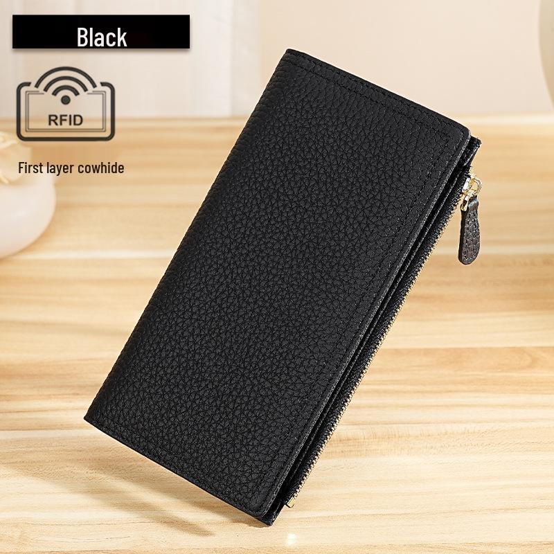 

Women s Genuine Leather Long Wallet – Versatile With Multi-Card Slots, Zipper Coin Pocket, and Clutch Design