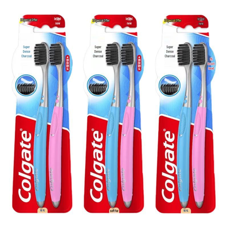 Colgate Deep Clean Charcoal Soft Toothbrushes