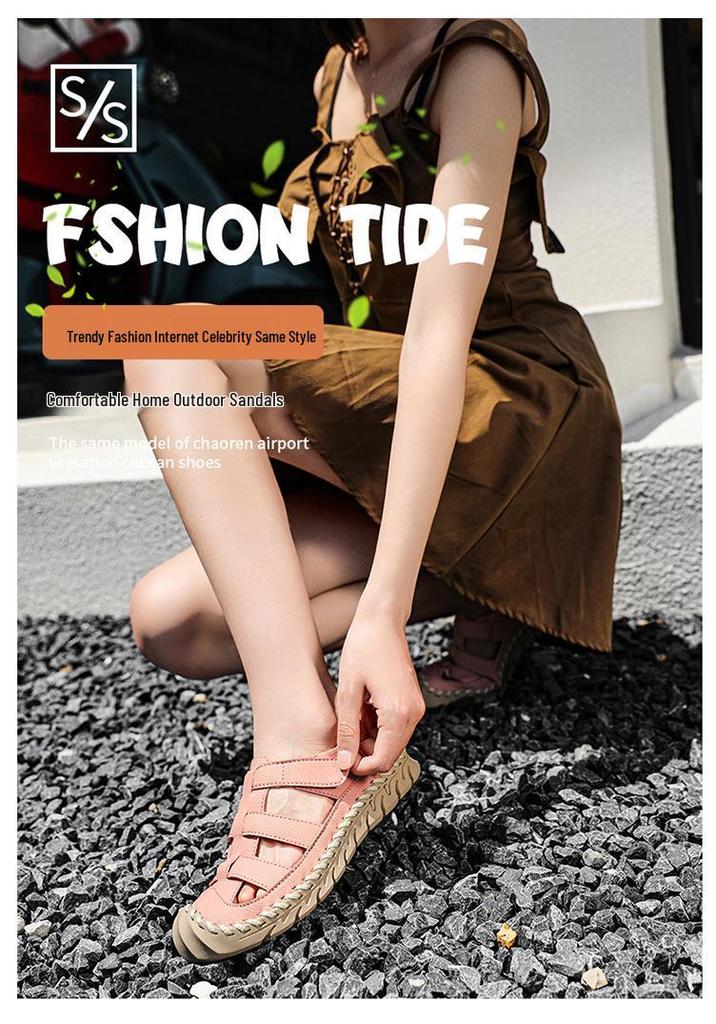 Women's & Men's Large Hollow Out Closed Toe Casual Beach Sandals