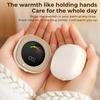 2-in-1 Electric Hand Warmer USB Rechargeable 4000mAh Power Bank Mini Handwarmer Double Side Heating for Home Office Use