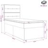 LED Box Spring Bed with Mattress Light Gray 90 X 200 Cm Velvet