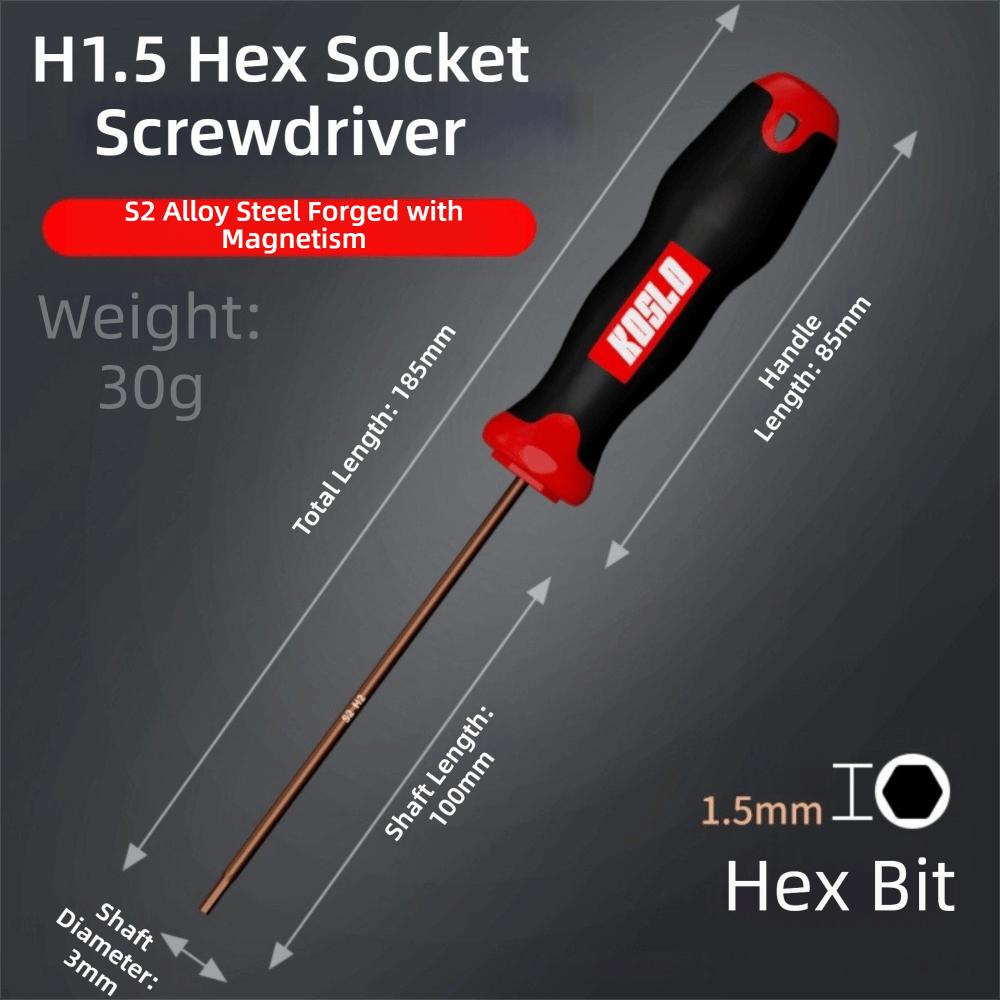 Straight Shank Hexagonal Screwdriver Extended Length Repair Tools New Hexagonal Wrench H1.5