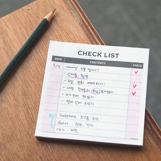 Lista de Verificación Semanal Mensual Plan de Trabajo Cuaderno de Papel Cuadrado Diario Agenda Libro de Día