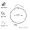 3MM Stainless Steel Cuban Chain Bracelet for Women Minimalist Link Chain Bracelets Punk Wrist Jewelry Gift