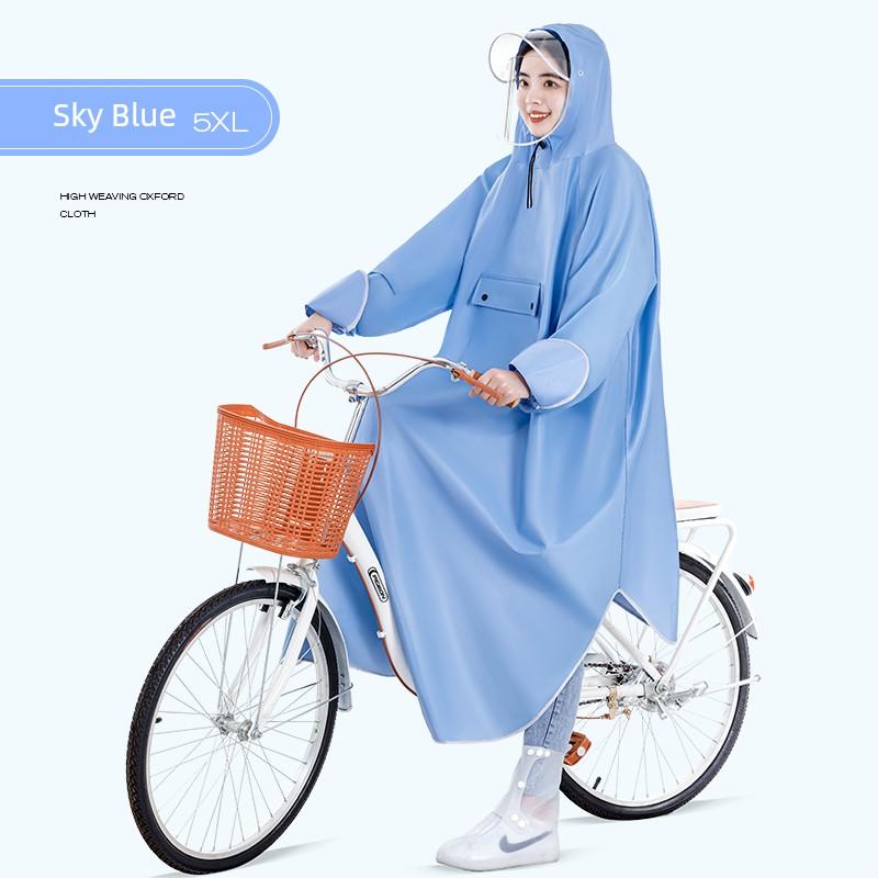 Bicycle Raincoat Adult Women's Student Only Cycling Electric Bicycle Long Full Body Rainproof Poncho
